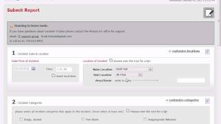 Submitting a report using Incident Tracker