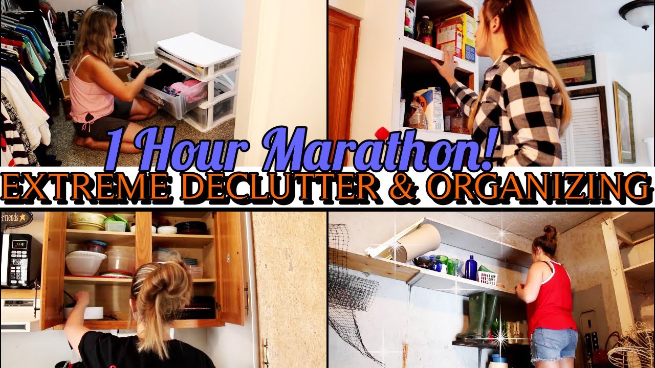 Extreme Declutter Organizing My Home Over 1 Hour Of Cleaning