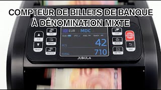 Jubula MV-300 Compteuse de billets de banque mixtes |EUR, USD, GBP| Compteur de valeurs pour billets