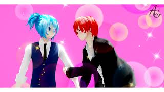 【MMD 暗殺教室】Eennie Meenie 【Akabane Karma \u0026 Shiota Nagisa】