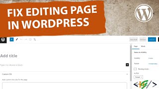 How to Fix Page Editing Problem in WordPress