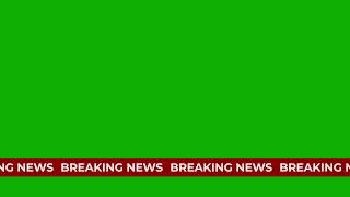 Breaking news ticker scrolling text on green background #animation