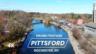 Schoen Place in Pittsford NY on the Erie Canal - 4K Drone Footage