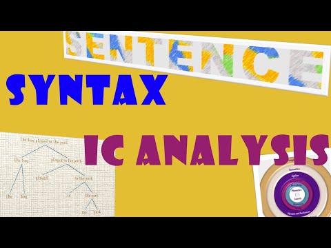 How do you do immediate constituent analysis?