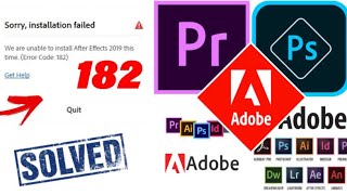Adobe Installation Failed Error 182 FIX | Error Code 182