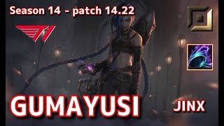 【KRサーバー】T1 Gumayusi ジンクス(Jinx) VS コーキ(Corki) BOT - Patch14.22 KR Ranked【LoL】