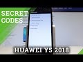 Secret Codes HUAWEI Y5 2018 - Hidden Mode / Testing Menu