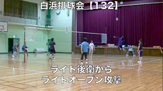 白浜排球会【132】監督兼選手編 〜第１２４回練習模様（ライト後衛からライトオープン攻撃に入ってみる）の回〜 9 Volleyball