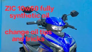 yamaha sniper 155/155r change oil tips and tricks/best oil for sniper 155 #zic oil