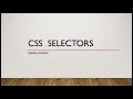 CSS Tutorial — Selectors, Element, Class and ID