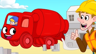 Cement Mixer Morphle Builds Houses! Construction videos for kids