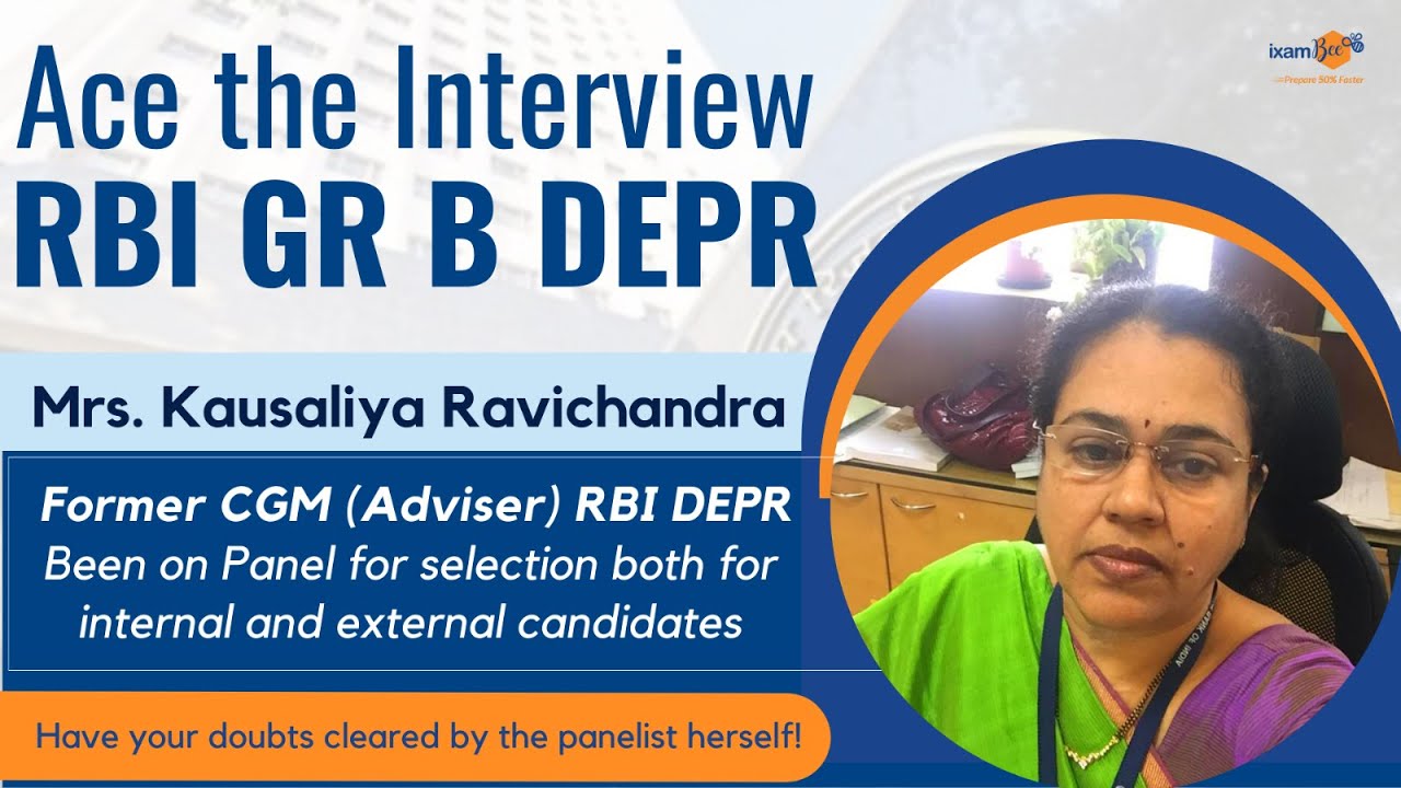 RBI Grade B DEPR | DEPR Interview Tips By Mrs.Kausaliya Ravichandra Ex ...