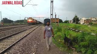 Jarwal road railway station While passing a Box Wagan, #indianrailways #viralvideo #train #railway