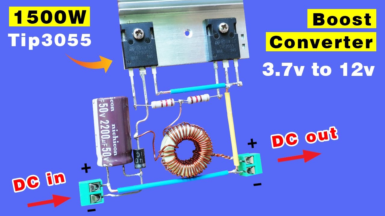 3.7 Volt To 12 Volt Boost Converter, 3.7v To 1500w, DC Step Up ...