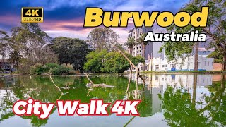 [4K] Burwood Australia Walking Tour - Burwood Plaza and Park