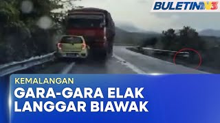 KEMALANGAN | Elak Biawak Punca Treler Rempuh Kereta