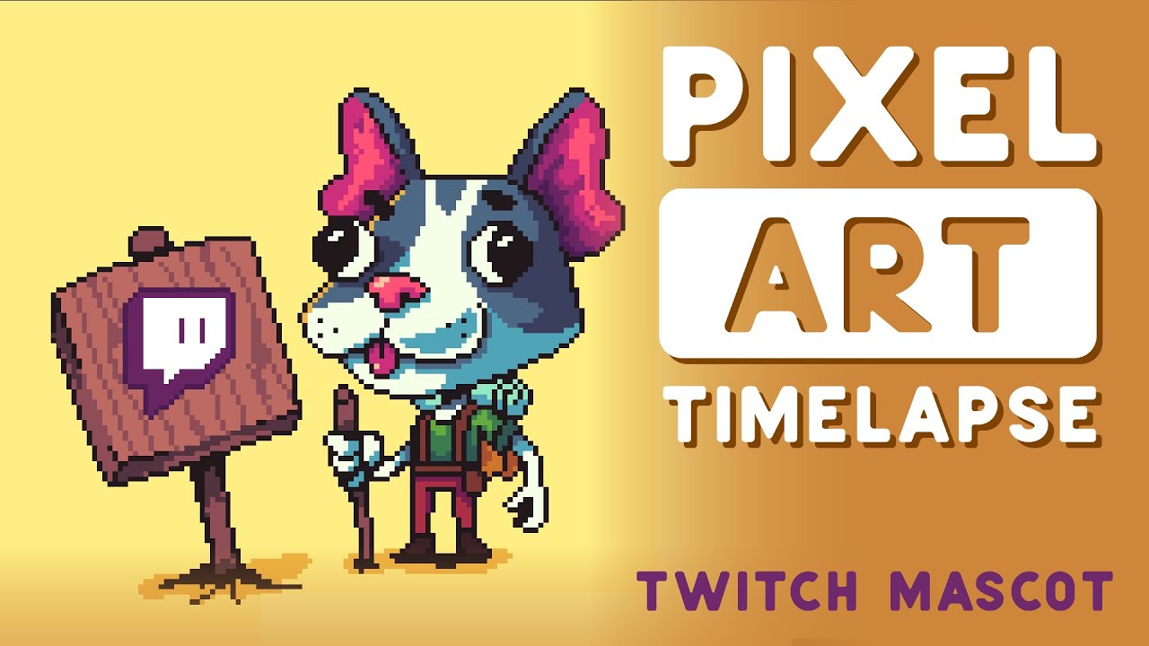 Pixel Art Timelapse Twitch Mascot Youtube