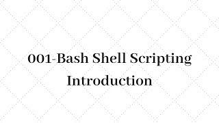 004 - Unix Shell scripting - test command