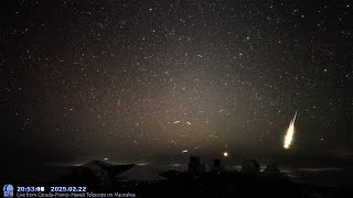 ハワイ・マウナケア星空ライブカメラ 2025年2月23日UTの流星ダイジェスト/Meteors over Maunakea, Hawaii, Feb 23, 2025 UT