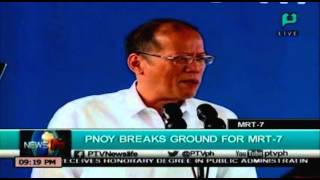 [NewsLife] Pnoy breaks ground for MRT-7  [04|20|16]