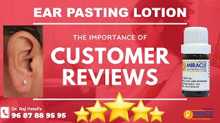 Happy Customer Review Ear lobe Repair By Miracle Ear Pasting Lotion / Dr. Raj Patel Call- 9687889595