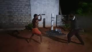 வாள் சண்டை பயிற்சியின்பொழுது (Sword fighting training session)