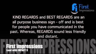 First Impressions Training - Greetings & Sign offs in Email Writing