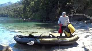 Patagonia,Neuquén,Argentina,canoa Sevylor Colorado. HD