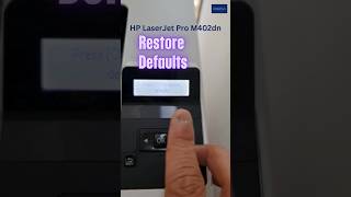 Restore Default Settings HP LaserJet Pro M402dn #shorts #youtubeshorts #hdamstech #hp