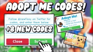 Free Roblox Twitter Codes In Adopt Me