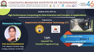 Session 4 : OpenMP for Parallel Programming (Hands on Session) - Prof. Devi Mahalakshmi