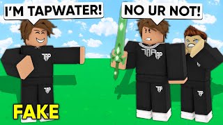 FAKE TapWater Tried to SCAM My Fans, So I 1v1'd Him.. (Roblox Bedwars)