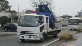 熊本県警機動隊 爆発物処理用具運搬車 会場引き揚げ【平成27年度熊本市国民保護実動訓練】