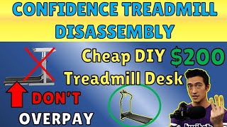 UPDATED Treadmill Desk Review And DIY Disassembly of Confidence Power Plus Treadmill Gaming Setup