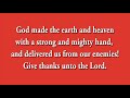 Give Thanks to the Lord - by Stephen M. Austin from Sing! praise book #198