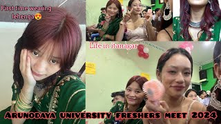 ARUNODAYA UNIVERSITY  freshers meet 2024// life in itanagar as a MA student