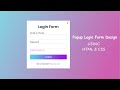 Popup Login Form Design in HTML & CSS