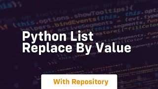python list replace by value