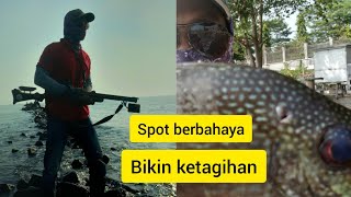 Paser ikan tempat berbahaya tapi hasil selalu memuaskan//air riffle fish shooter