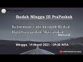 IBADAH MINGGU III PRAPASKAH 14 MARET 2021 - GPIB MARTURIA LOA JANAN