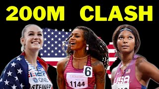 Sha'Carri Richardson vs Gabby Thomas & Abby Steiner - The Epic 200m Clash at the US Championships