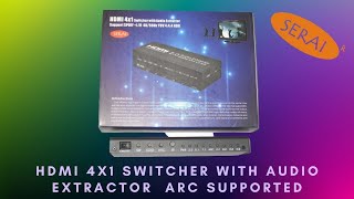 HDMI 4X1 SWITCHER WITH AUDIO EXTRACTOR UNBOXING VIDEO