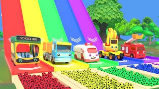 Wheels on the Bus Dance Party - Fun Cars Cartoons,Truck For Kids, Learn Car colors - Nursery Rhymes