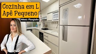 Prieto Móveis - Cozinha Planejada em L apartamento pequeno