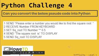 Python challenges ‐ level 1 challenge 4