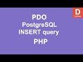 PHP PDO INSERT query to PostgreSQL Database Table