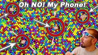 4 KIDS Prank DAD With iPhone In Ball Pit Pool!