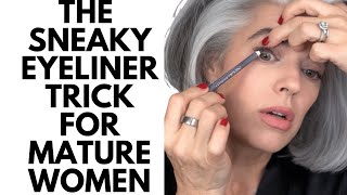 THE SNEAKY EYELINER TRICK FOR MATURE WOMEN | Nikol Johnson