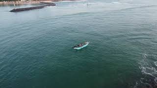 DJI Fishing Boat Drone Footage Rekawa Tangalle Unedited Video v