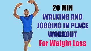 20 Minute MORNING Walking and Jogging in Place Workout for Weight Loss